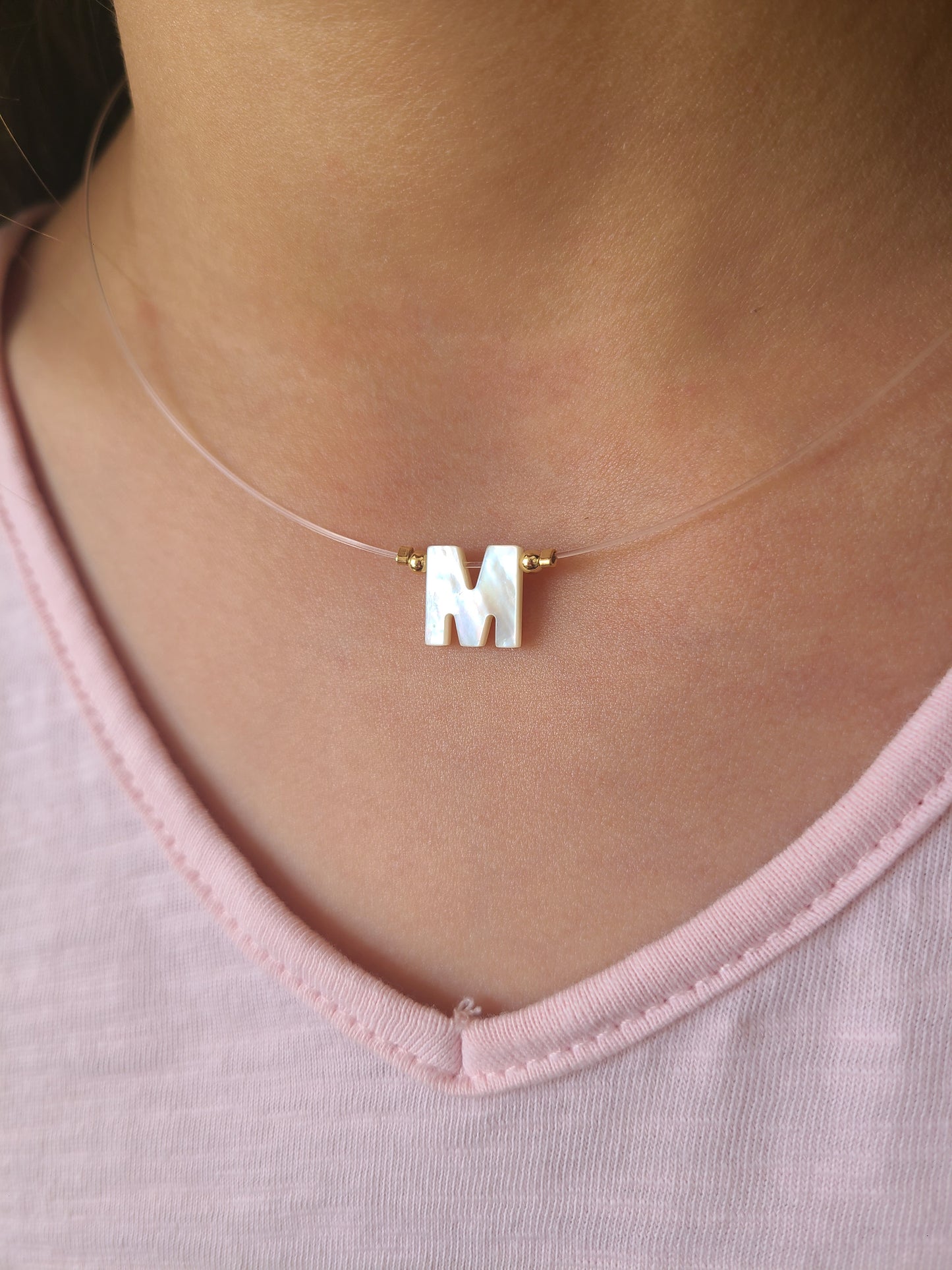 Collares de letras en Nácar. (Lee la descripción)