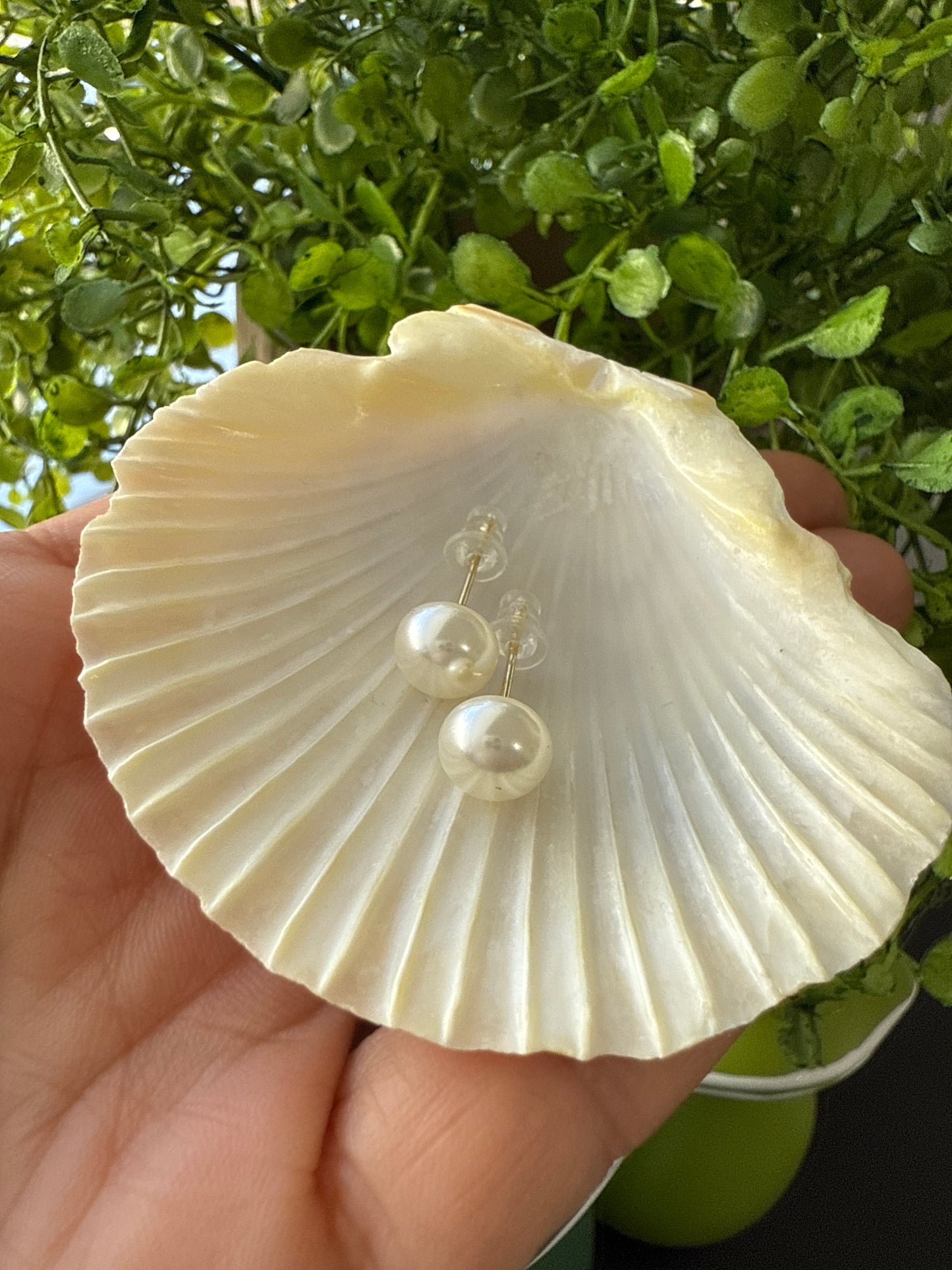 Aretes con perla cultivada 8mm