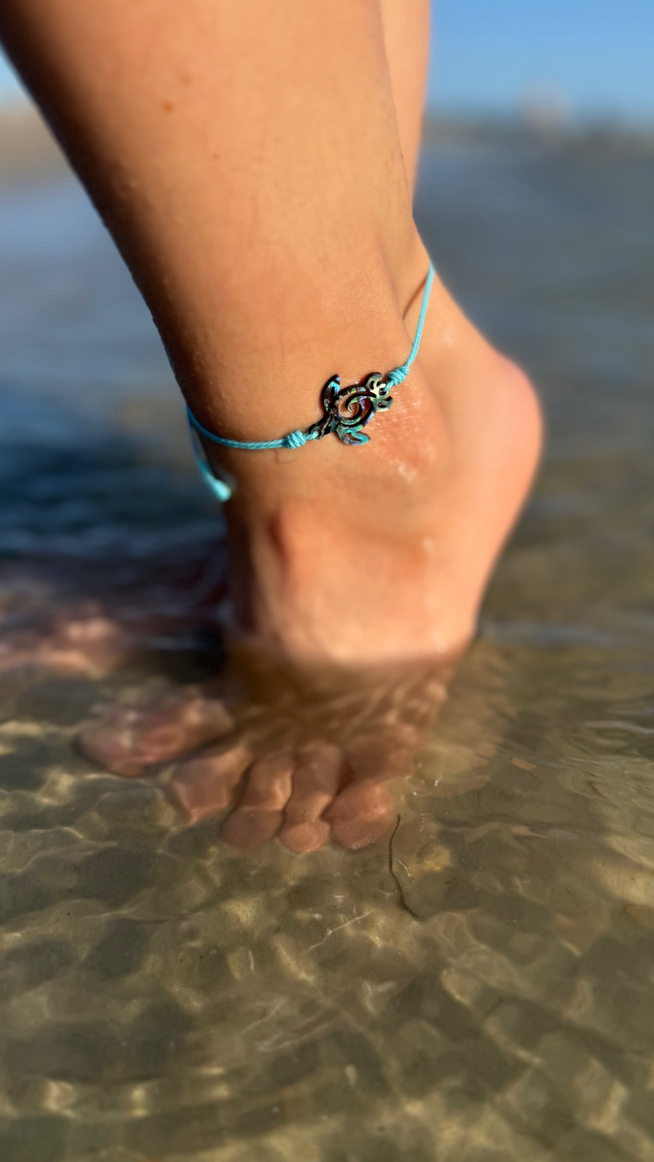 Pulseras o Tobilleras ajustables con tortuga