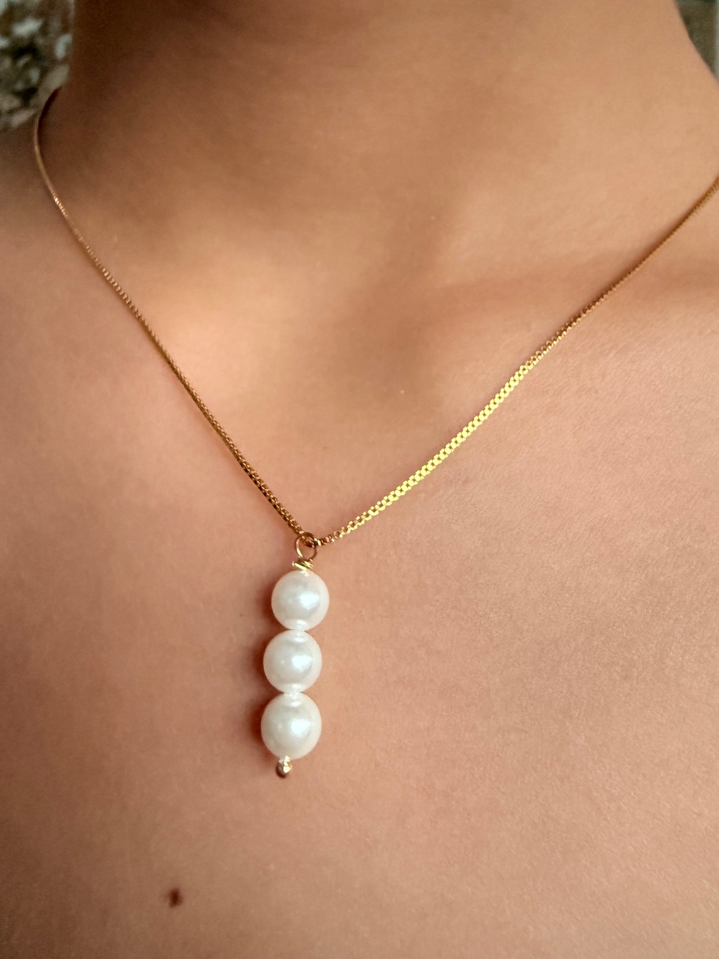 Cadena Ajustable con 3 perlas