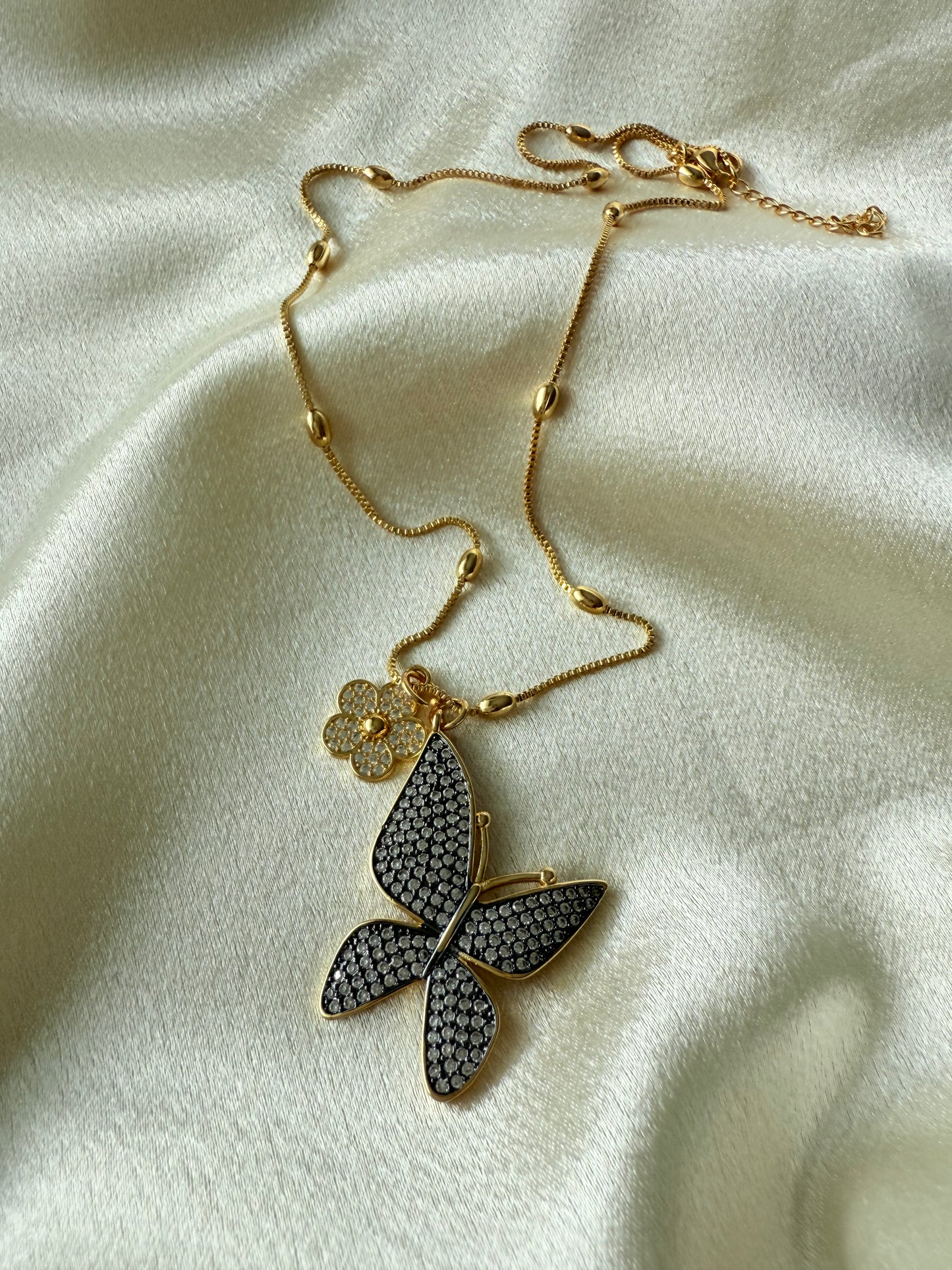 Mariposa y flor