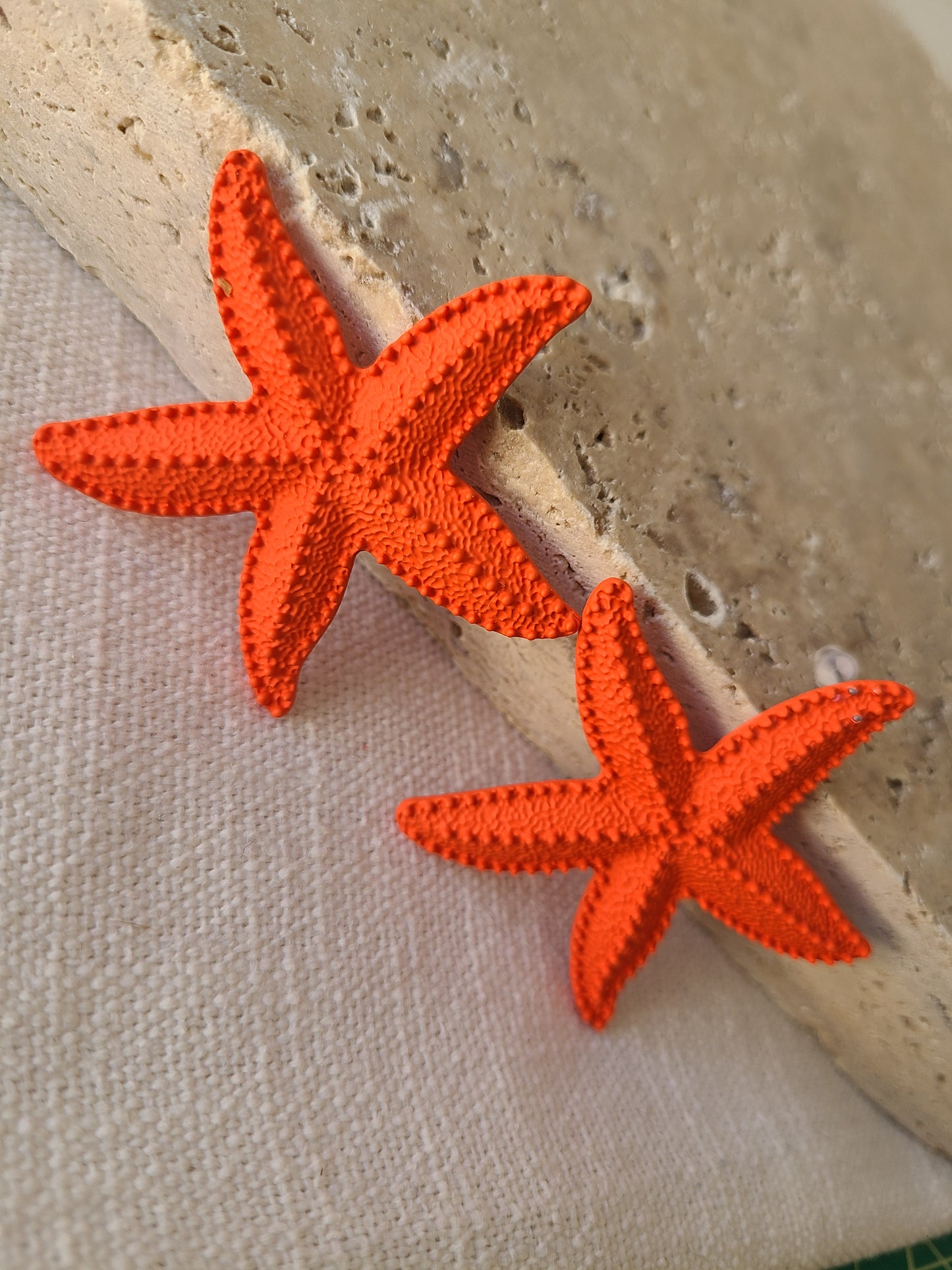 Aretes Estrella de mar Naranja