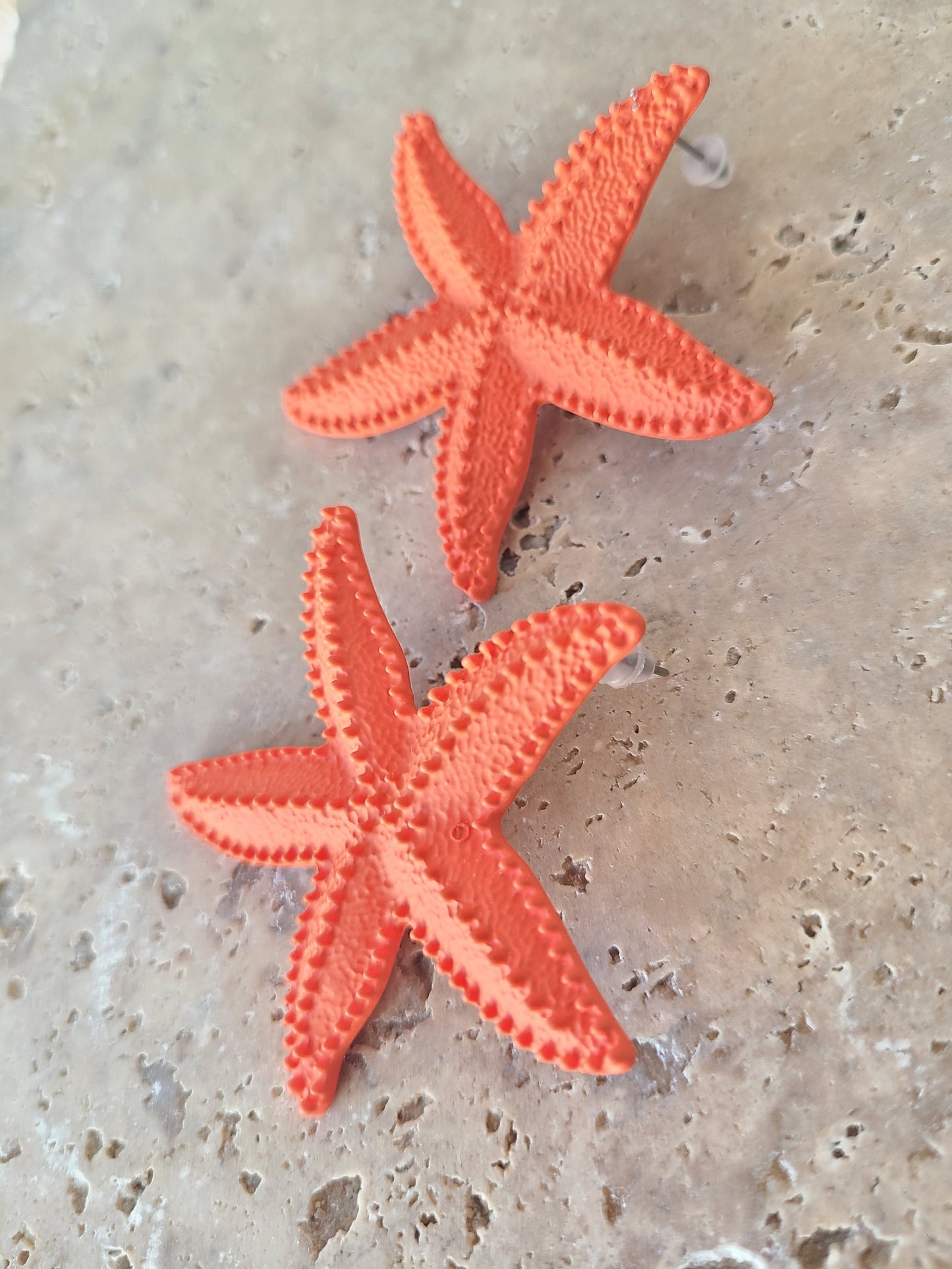 Aretes Estrella de mar Naranja